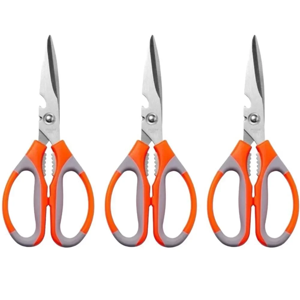 Kitchen Scissors 3 Ultra Sharp Orange Stainless Steel Kitchen Shears Meat Sb